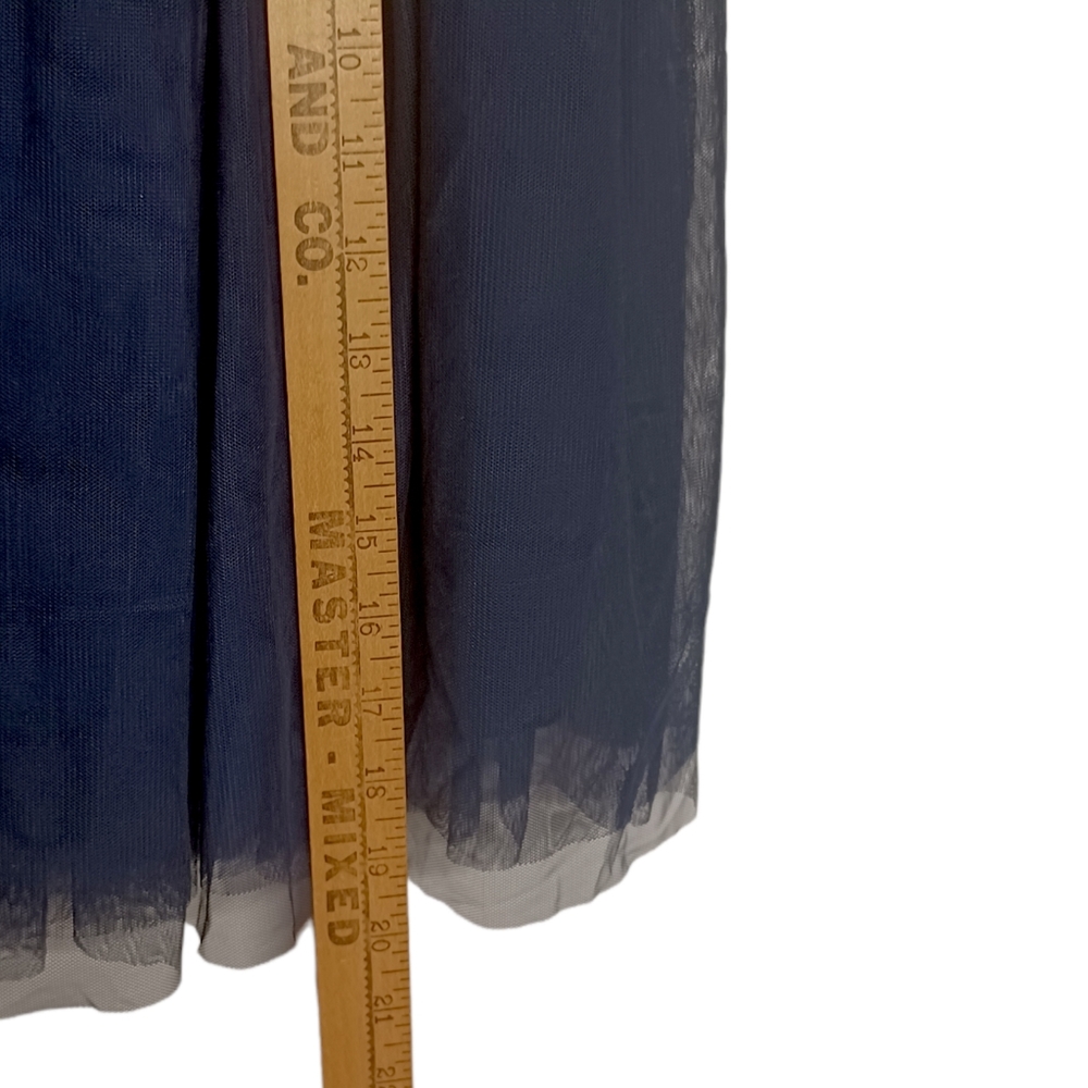 SEVENTEEN Navy Blue Tulle Tutu A Line Fit & Flare Stretchy Skirt M Juniors M NWT - Picture 5 of 7